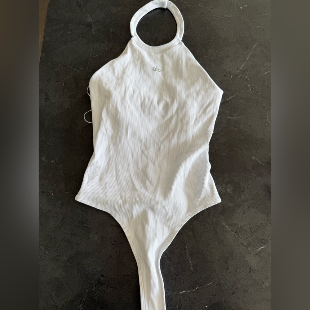 ALO Yoga White Jumpsuit with Contoured Silhouette